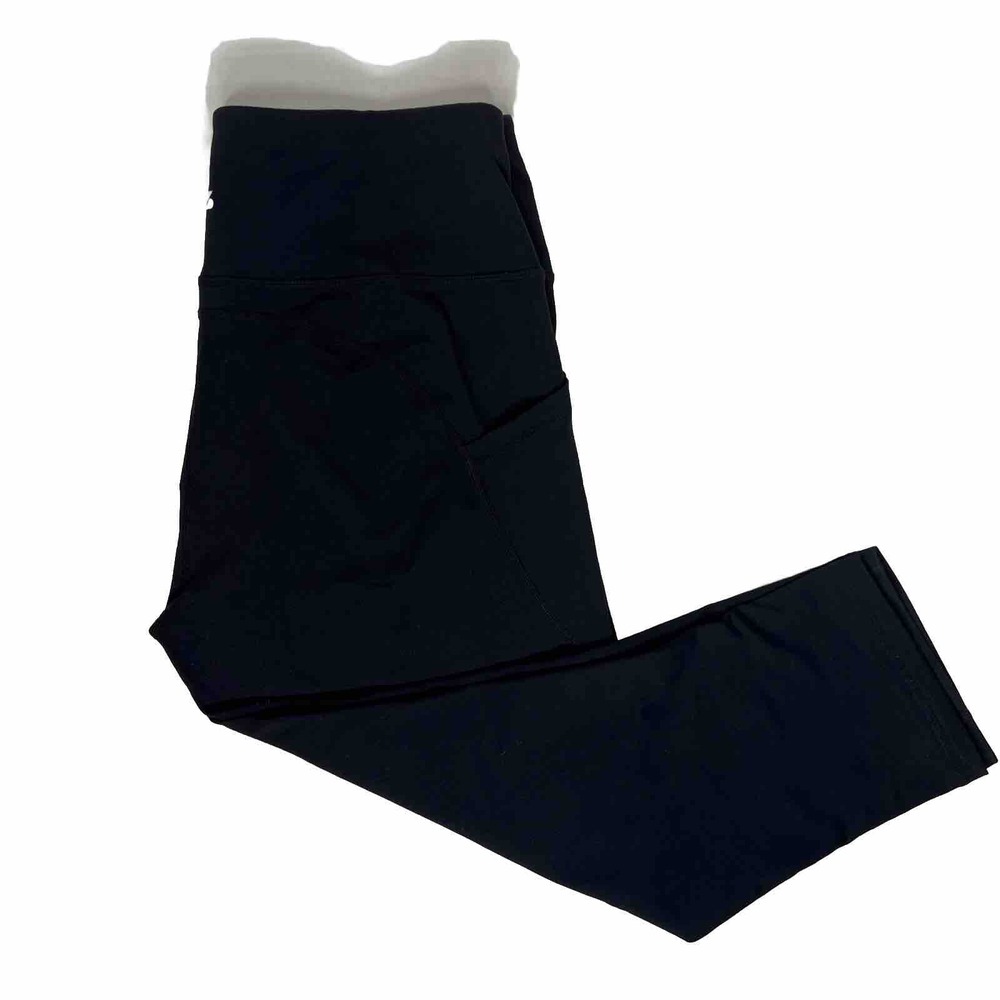 Stelle Women's XL Black Capri Leggings w/ Pockets/ Waist 31" Inseam 20"‎